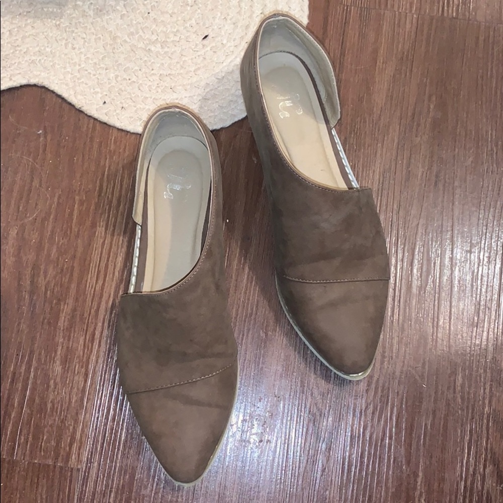 Brown cut out booties!